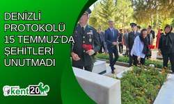 Denizli protokolü 15 Temmuz’da şehitleri unutmadı