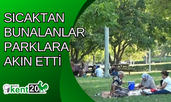 Sıcaktan bunalanlar parklara akın etti