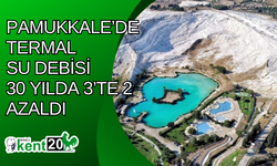 Pamukkale’de termal su debisi 30 yılda 3’te 2 azaldı