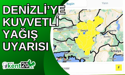 Denizli’ye kuvvetli yağış uyarısı