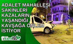 Adalet Mahallesi sakinleri kazaların yaşandığı kavşağa önlem istiyor