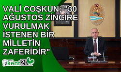 Vali Coşkun; "30 Ağustos zincire vurulmak istenen bir milletin zaferidir"