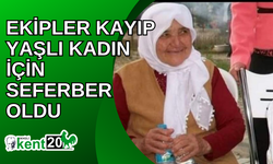 Ekipler kayıp yaşlı kadın için seferber oldu