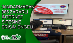 Jandarmadan 985 zararlı internet sitesine erişim engeli