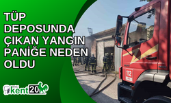 Tüp deposunda çıkan yangın paniğe neden oldu