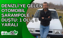 Denizli’ye gelen otomobil şarampole düştü: 1 ölü, 3 yaralı