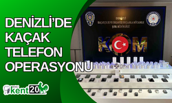 Denizli’de kaçak telefon operasyonu