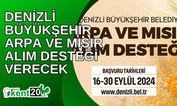 Denizli Büyükşehir arpa ve mısır alım desteği verecek