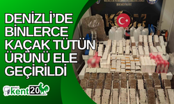 Denizli’de binlerce kaçak tütün ürünü ele geçirildi