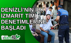 Denizli’nin ilk izmarit timi denetimlerine başladı