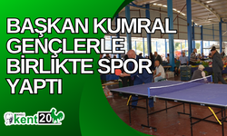 Başkan Kumral gençlerle birlikte spor yaptı