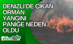 Denizli’de çıkan orman yangını paniğe neden oldu