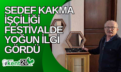 Sedef kakma işçiliği festivalde yoğun ilgi gördü