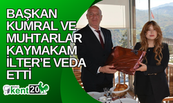 Başkan Kumral ve muhtarlar Kaymakam İlter’e veda etti