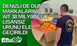 Denizli’de dünya markalarına ait 38 milyonluk lisansız ürünü ele geçirildi