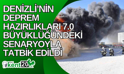 Denizli’nin deprem hazırlıkları 7.0 büyüklüğündeki senaryoyla tatbik edildi