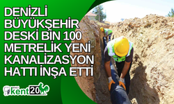 Denizli Büyükşehir DESKİ bin 100 metrelik yeni kanalizasyon hattı inşa etti