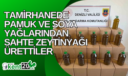 Tamirhanede pamuk ve soya yağlarından sahte zeytinyağı ürettiler