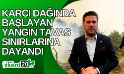 Karcı Dağında başlayan yangın Tavas sınırlarına dayandı