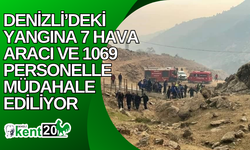 Denizli’deki yangına 7 hava aracı ve 1069 personelle müdahale ediliyor