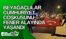 Beyağaçlılar Cumhuriyet coşkusunu fener alayında yaşandı