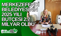 Merkezefendi Belediyesinin 2025 yılı bütçesi 2.7 milyon oldu