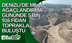 Denizli’de Milli Ağaçlandırma Gününde 5 bin 916 fidan toprakla buluştu