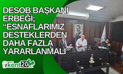 DESOB Başkanı Erbeği; “Esnaflarımız desteklerden daha fazla yararlanmalı”