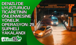 Denizli’de uyuşturucu ticaretinin önlenmesine yönelik operasyon: 29 şüpheli yakalandı