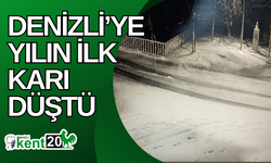 Denizli’ye yılın ilk karı düştü