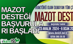 Denizli Büyükşehirin mazot desteği başvuruları başladı