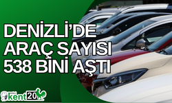 Denizli’de araç sayısı 538 bini aştı