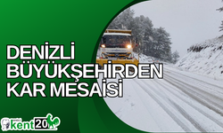 Denizli Büyükşehirden kar mesaisi