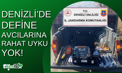 Denizli’de 4 defineci jandarma tarafından suçüstü yakalandı