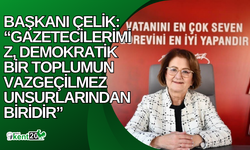 Başkanı Çelik: “Gazetecilerimiz, demokratik bir toplumun vazgeçilmez unsurlarından biridir”