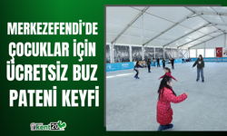 Merkezefendi’de çocuklar için ücretsiz buz pateni keyfi