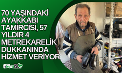 70 Yaşındaki Ayakkabı Tamircisi, 57 Yıldır 4 Metrekarelik Dükkanında Hizmet Veriyor