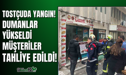 Tost salonunda çıkan yangın paniğe neden oldu