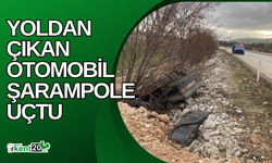 Yoldan çıkan otomobil şarampole uçtu