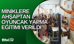 Miniklere ahşaptan oyuncak yapma eğitimi verildi