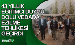 43 yıllık eğitimci duygu dolu vedada ezilme tehlikesi geçirdi