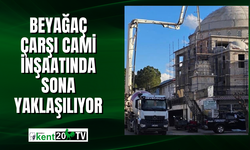 Beyağaç Çarşı Cami inşaatında sona yaklaşılıyor