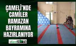 Çameli’nde camiler Ramazan Bayramına hazırlanıyor