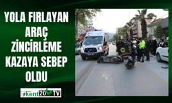 Yola fırlayan araç zincirleme kazaya sebep oldu