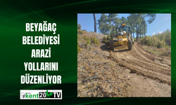 Beyağaç Belediyesi arazi yollarını düzenliyor