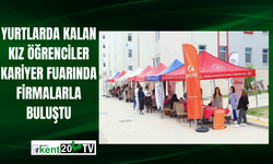 Yurtlarda kalan kız öğrenciler kariyer fuarında firmalarla buluştu