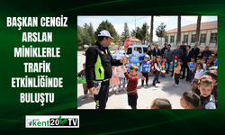 Başkan Cengiz Arslan miniklerle trafik etkinliğinde buluştu