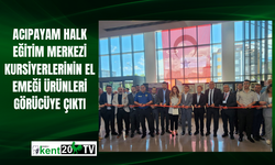 Acıpayam Halk Eğitim Merkezi kursiyerlerinin el emeği ürünleri görücüye çıktı