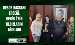 DESOB Başkanı Erbeği, Denizli’nin yıldızlarını ağırladı