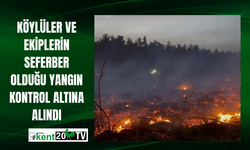 Köylüler ve ekiplerin seferber olduğu yangın kontrol altına alındı